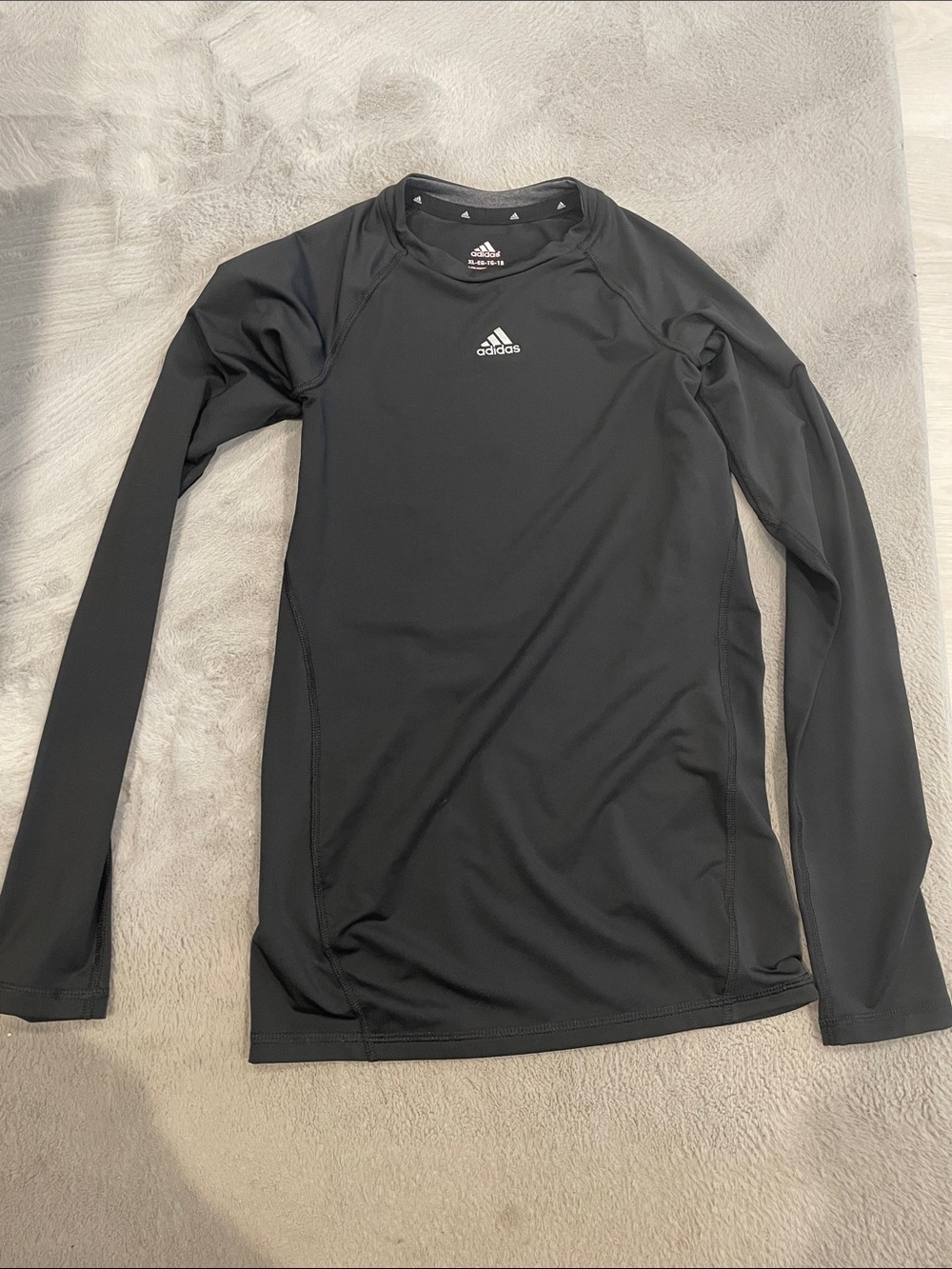 adidas Black Long-Sleeve Kids Rash Guard